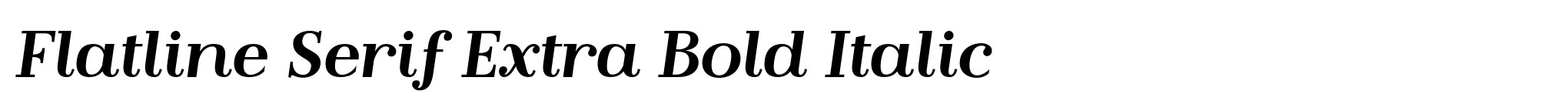 Flatline Serif Extra Bold Italic image